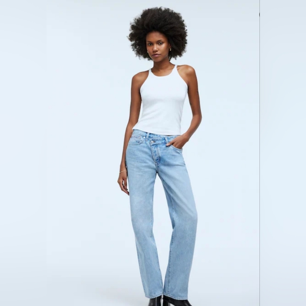 NWOT Madewell Low-Slung Straight Jeans In Sevilla Wash